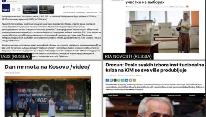 Mediat ruse në shërbim të destabilizimit: Kremlini dhe Beogradi po përdorin zgjedhjet në Kosovë për përhapjen e propagandës