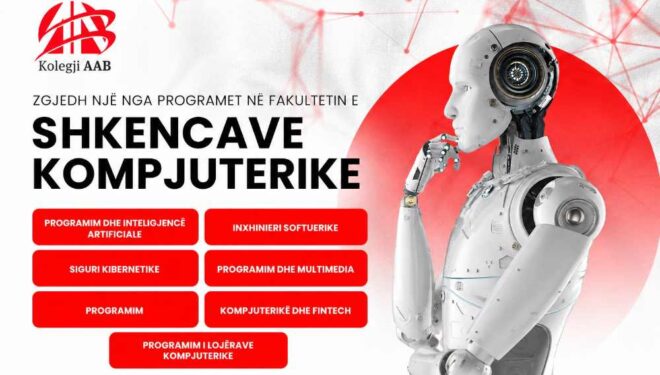 AAB hap regjistrimet në Fakultetin e Shkencave Kompjuterike, ofron bursë 30%