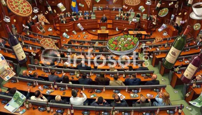 Pica, sallata, verëra e kafe për deputetët, tenderi 200 mijë euro nga Kuvendi i pa konstituuar
