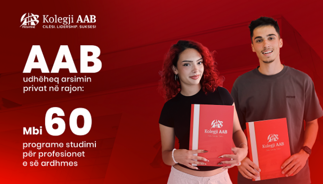 AAB udhëheq arsimin privat në rajon: Mbi 60 programe studimi për profesionet e së ardhmes