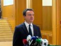 Kurti: Do të vazhdoj të jem kryeministër në detyrë, ushtruesja e detyrës së presidentes do të veprojë sipas Kushtetutës Kurti: Do të vazhdoj të jem kryeministër në detyrë, ushtruesja e detyrës së presidentes do të veprojë sipas Kushtetutës