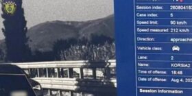 Voziti automjetin me 212 km/h në rrugët e Shqipërisë, shoferi gjobitet me 4.300 euro