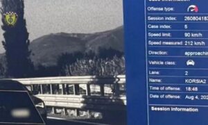 Voziti automjetin me 212 km/h në rrugët e Shqipërisë, shoferi gjobitet me 4.300 euro