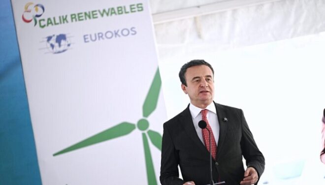 Kurti: 106 milionë euro investim, Parku i Erës në Zatriq prodhon energji të pastër për rreth 45 mijë familje
