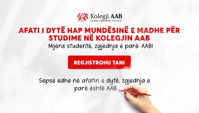 Afati i dytë hap mundësinë e madhe për studime në Kolegjin AAB – mijëra studentë, zgjedhja e parë: AAB!