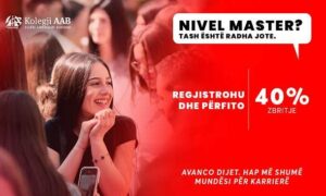 Kolegji AAB ofron 40% zbritje për regjistrimin në nivelin Master – Tash është radha jote