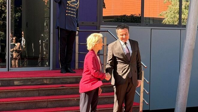 Kurti pret në takim Ursula von der Leyen
