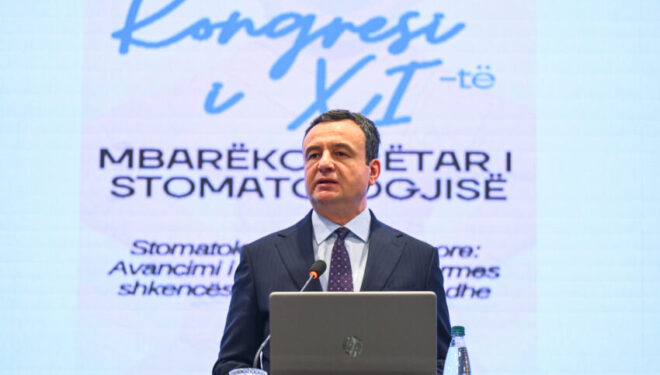 Kryeministri Kurti mori pjesë në hapjen e Kongresit XI Mbarëkombëtar të Stomatologjisë